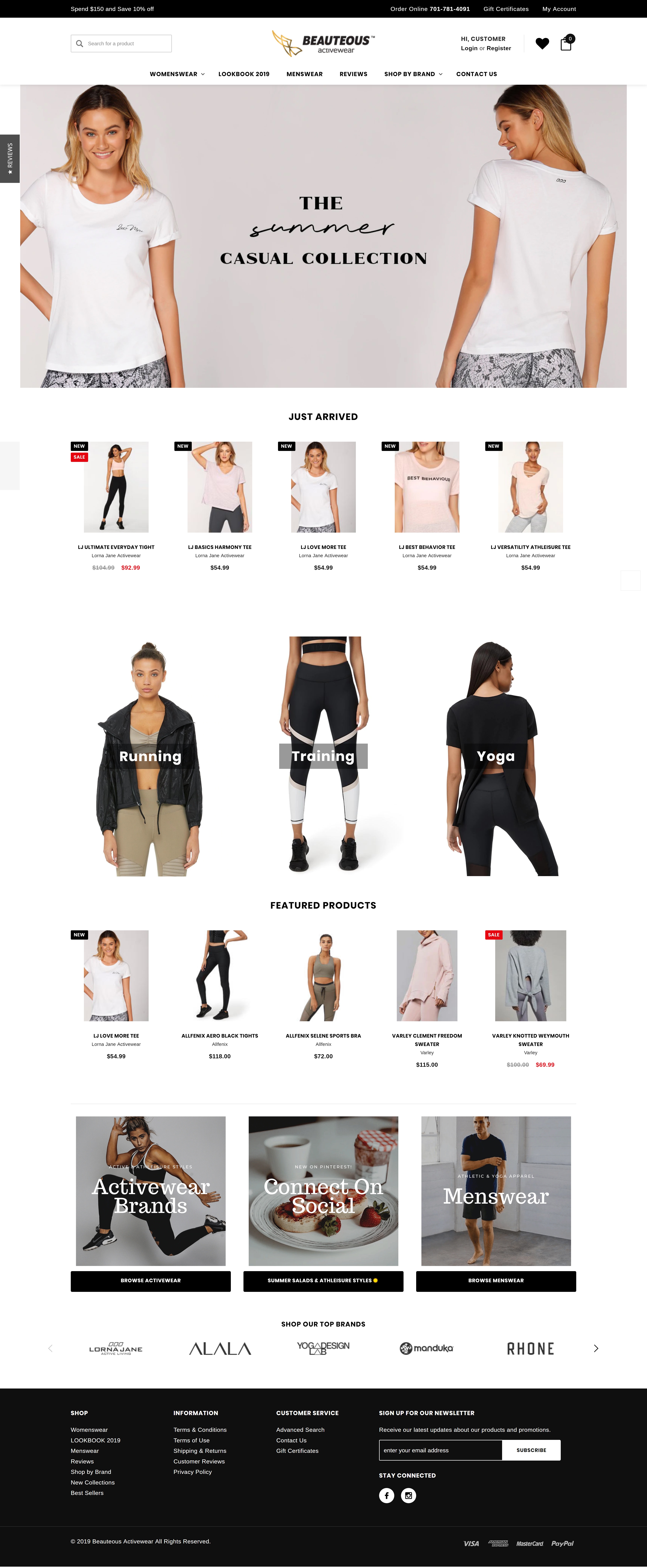 Beauteous Activewear Website